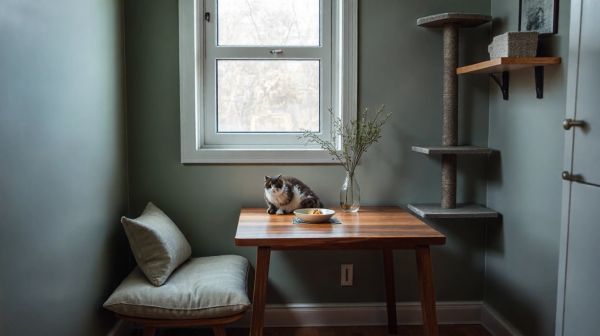 10 astuces pour créer un coin repas idéal pour son chat en appartement