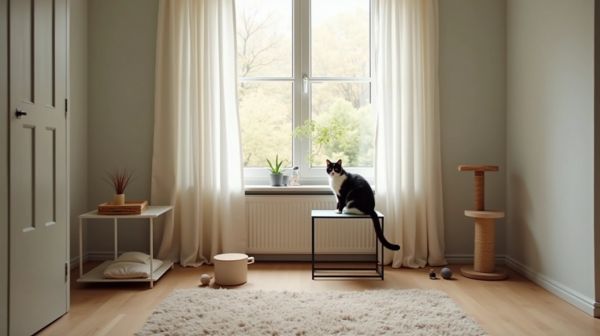 Aménager le coin repas de son chat dans un petit appartement